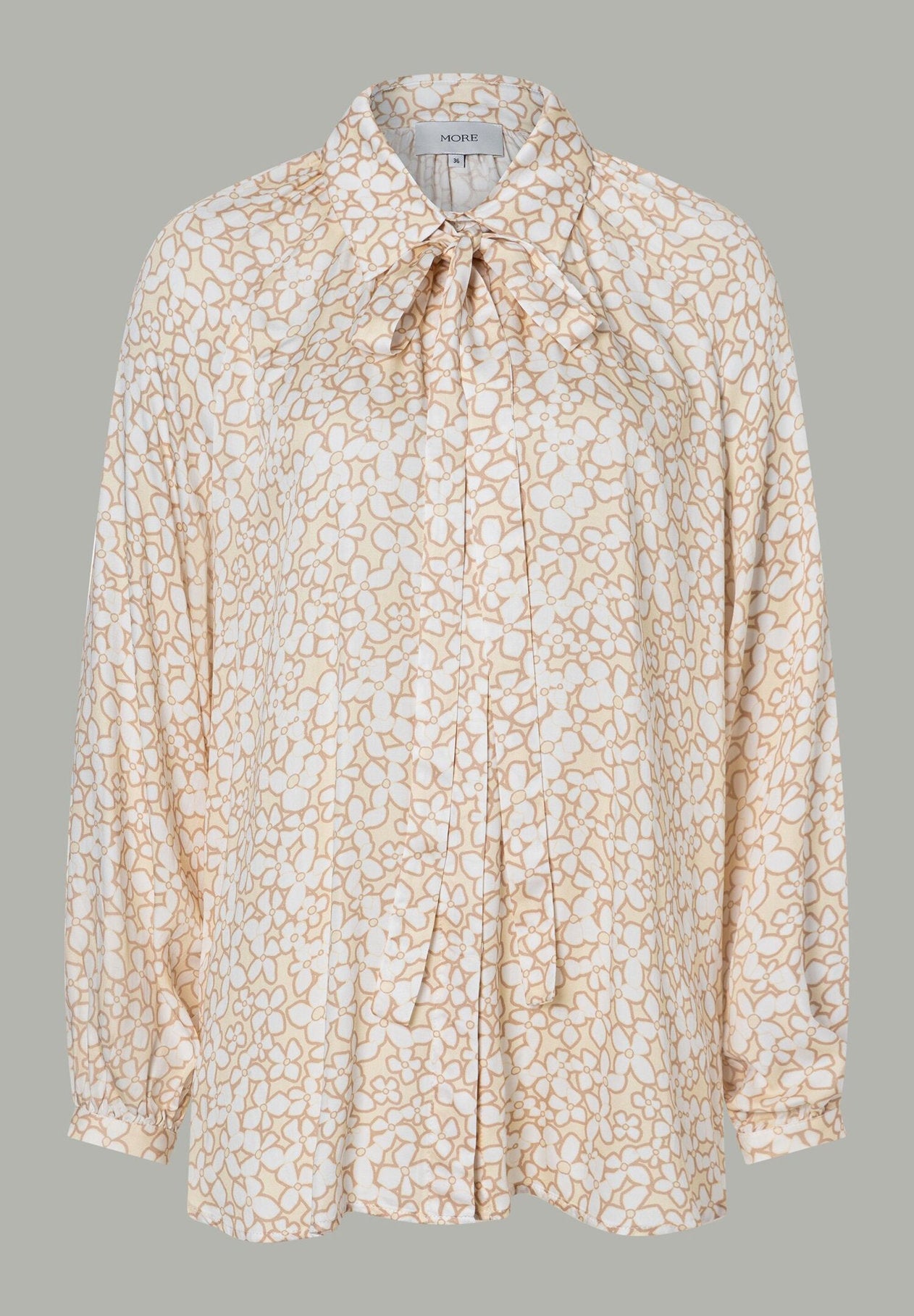 More &amp;  More_Flower Print Long Blouse with Bow_51332071_3122_04