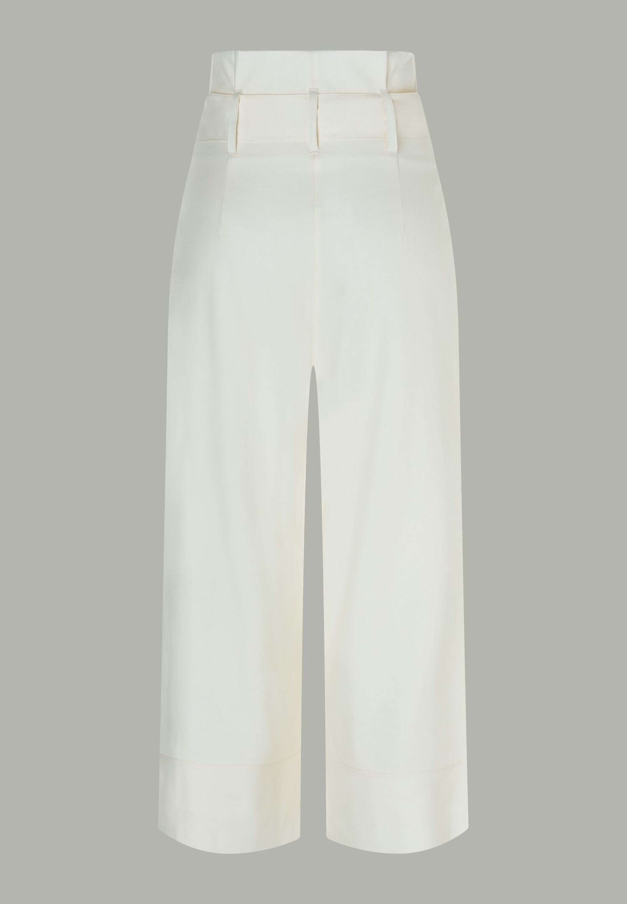 More &amp;  More_Ecru Pants with Fabric Belt_51334070_0041_02
