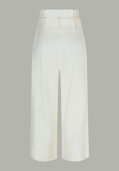 More &amp;  More_Ecru Pants with Fabric Belt_51334070_0041_02