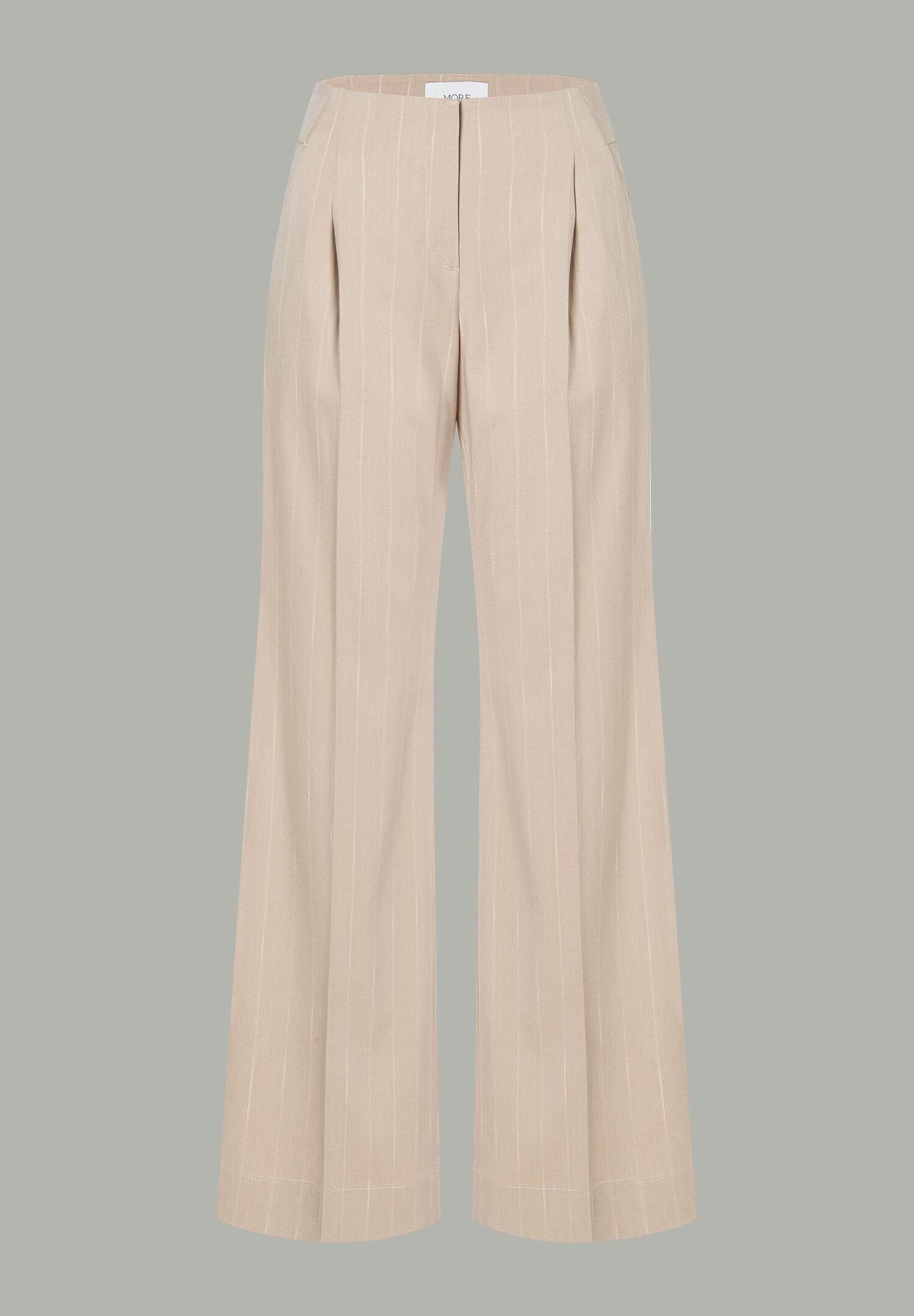 More &amp;  More_Beige Pinstripe Trousers_51334072_2238_01