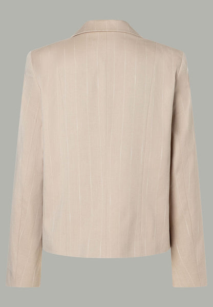 More &amp;  More_Beige Pinstripe Blazer_51336072_2238_05