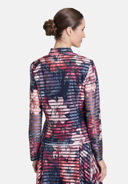 Vera Mont_Dark Blue/Dark Red_Printed Blazer Jacket_5140-4027_8848_03