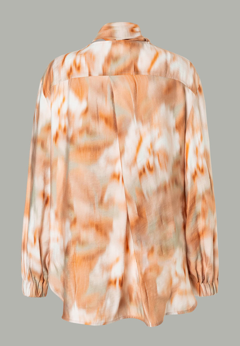 More &amp; More_Blurry Rose Print_Printed Blouse with Removable Bow_51422091_4041_02