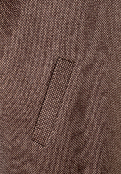 More &amp; More_Camel With Black Check_Micro Check Fluffy Coat_51427091_2244_03