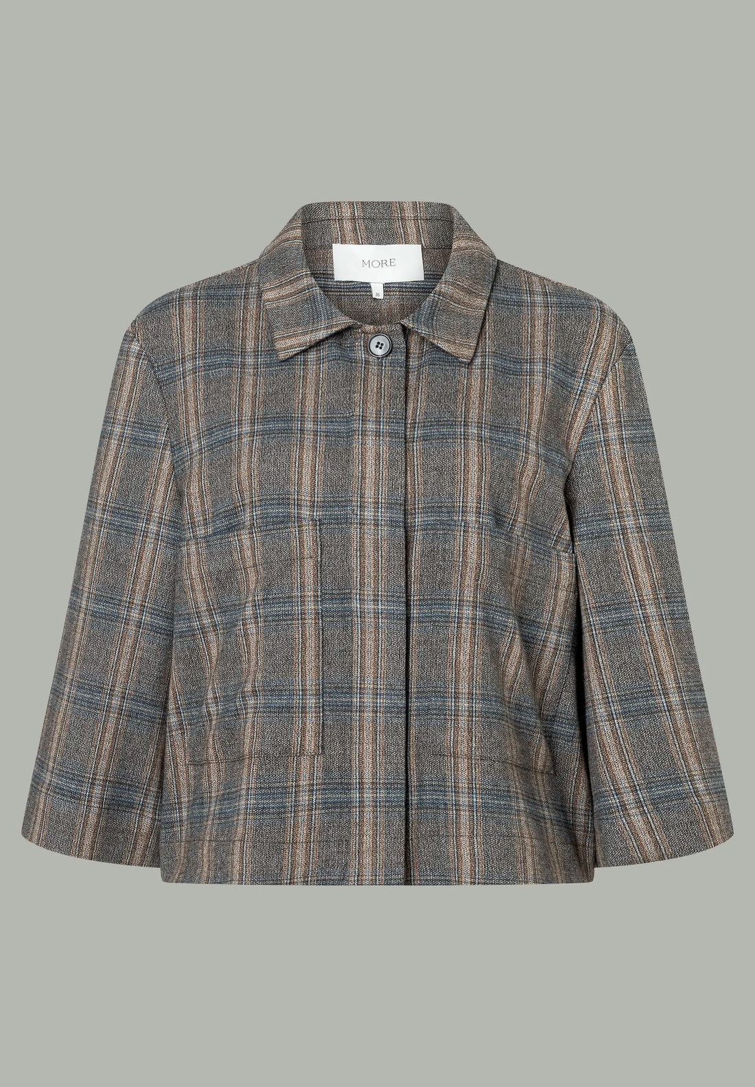 More &amp; More_Checked Flannel_Short Blazer with a Checked Pattern_51436071_3790_01