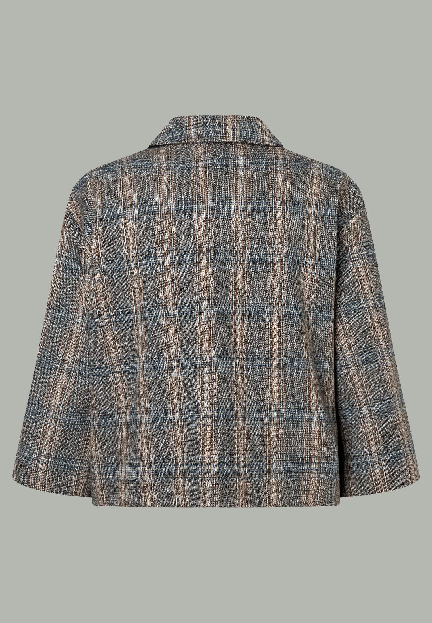 More &amp; More_Checked Flannel_Short Blazer with a Checked Pattern_51436071_3790_02