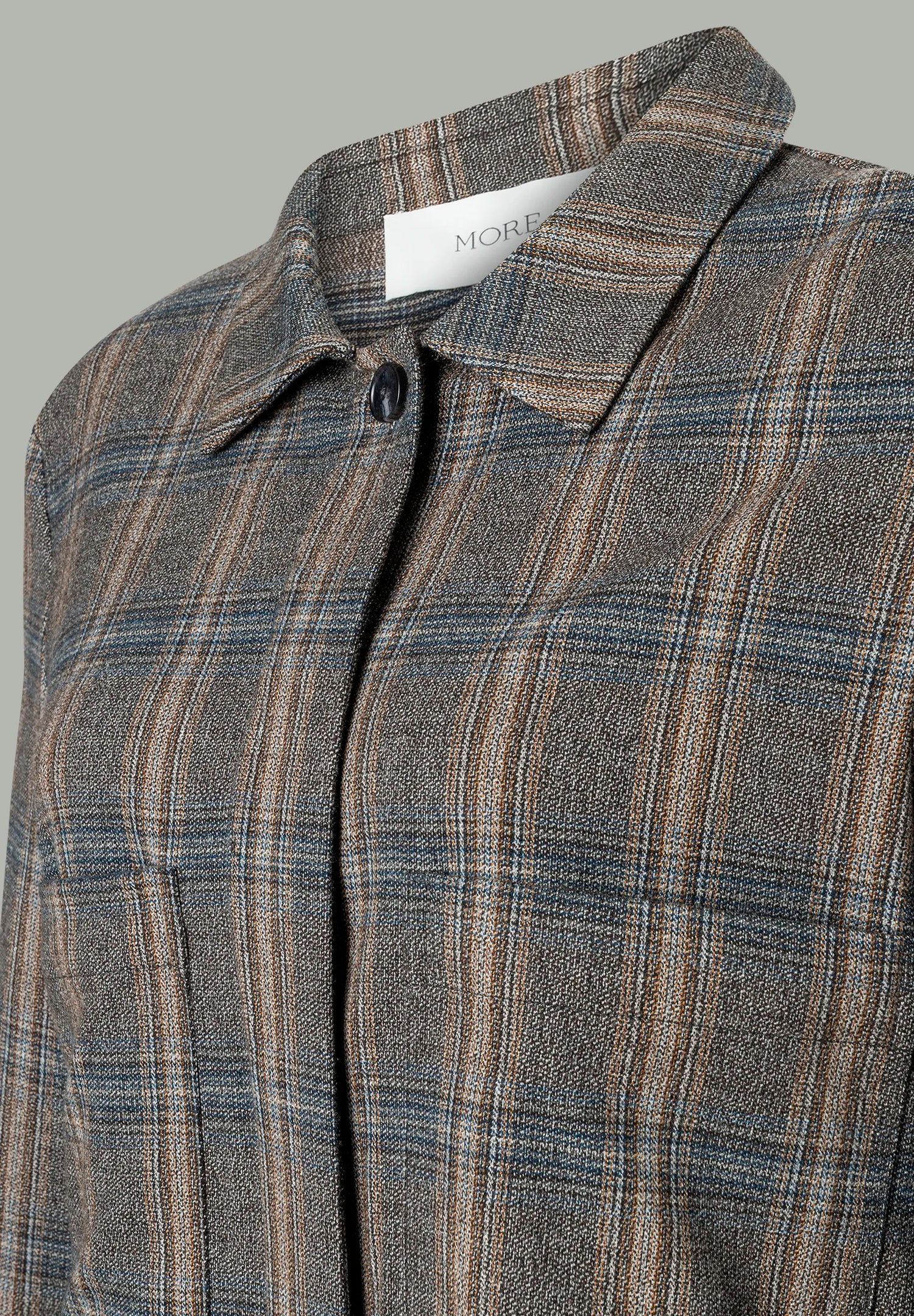 More &amp; More_Checked Flannel_Short Blazer with a Checked Pattern_51436071_3790_03