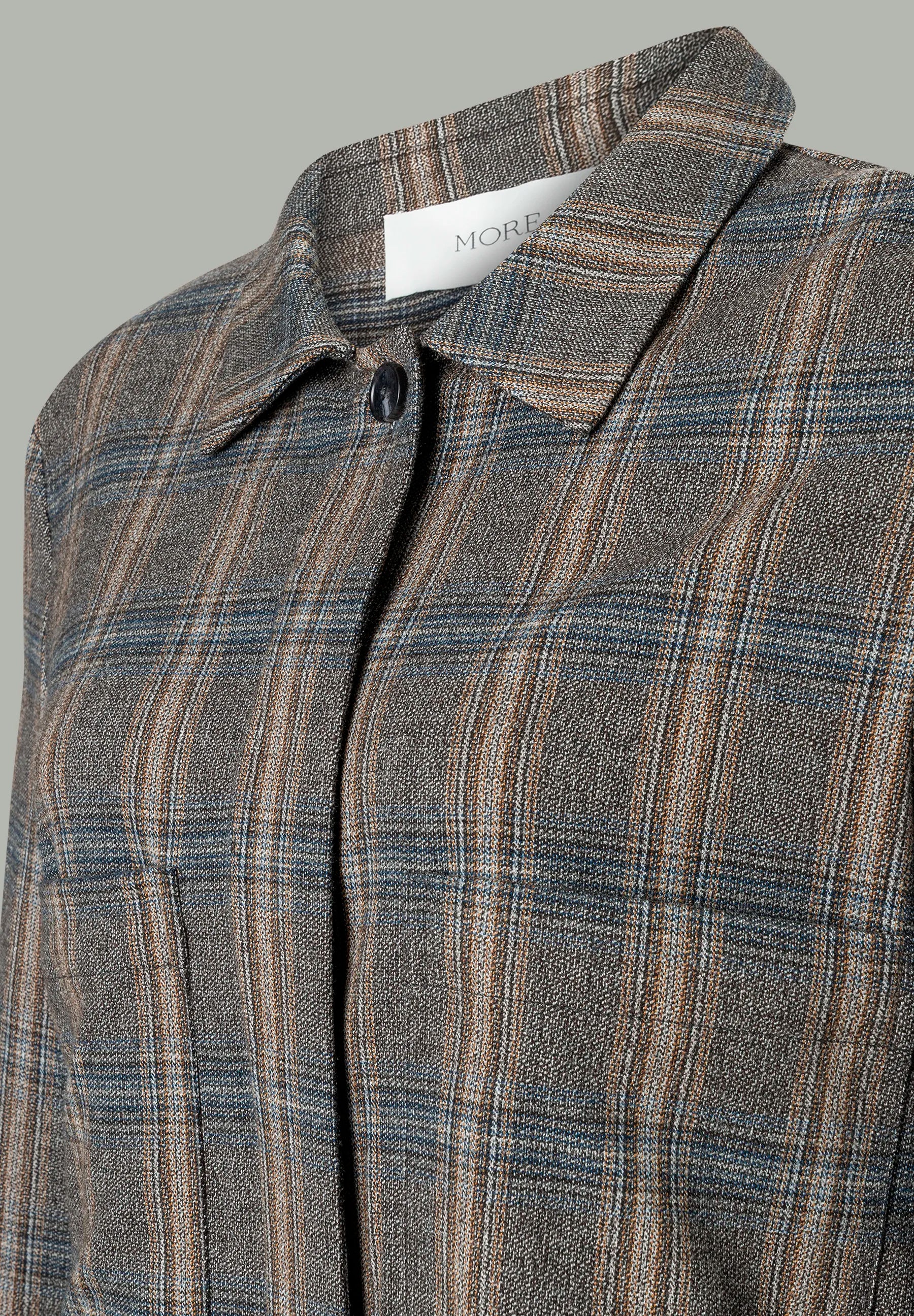 More &amp; More_Checked Flannel_Short Blazer with a Checked Pattern_51436071_3790_03
