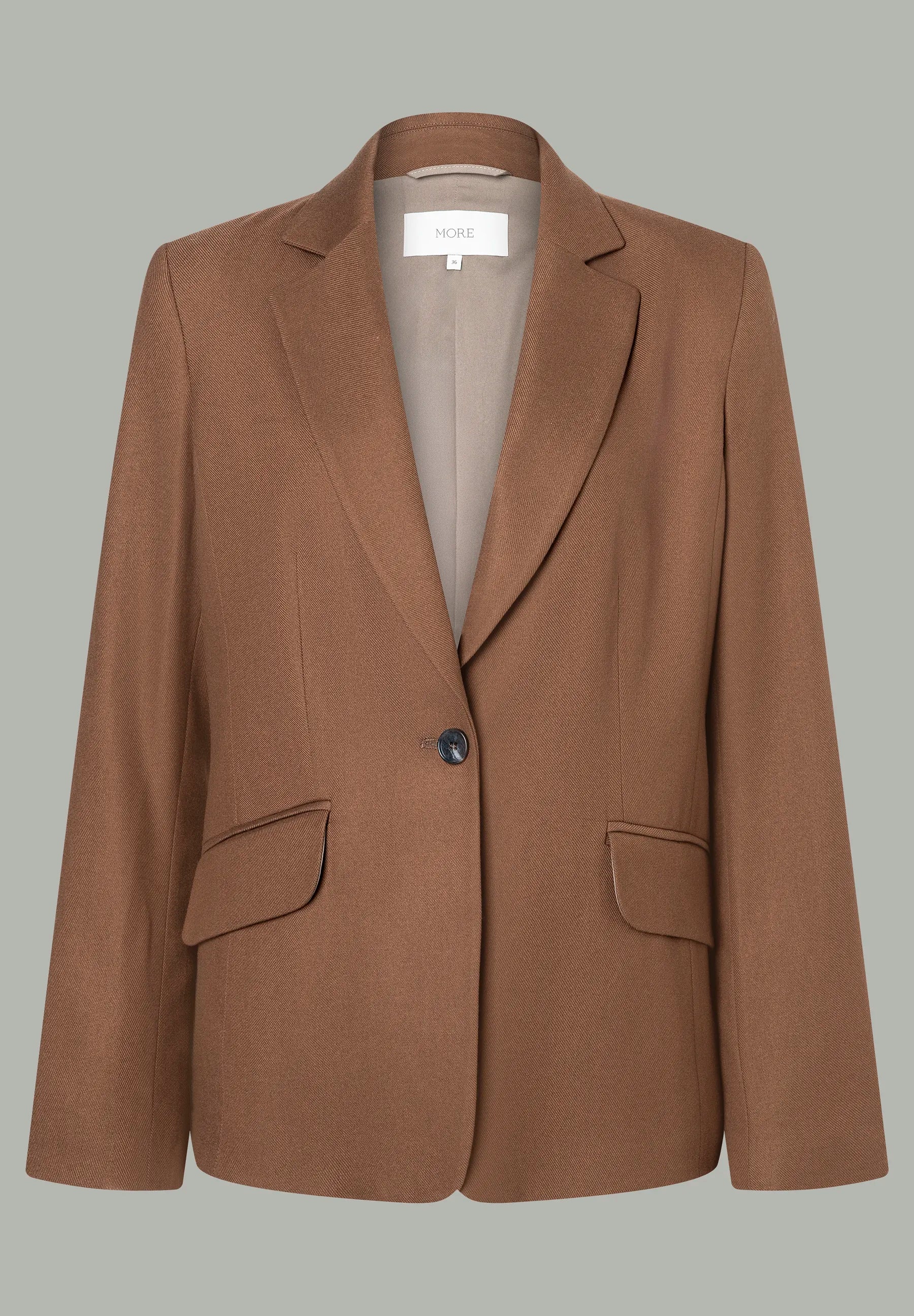 More &amp; More_Mocca_Tailored Blazer_51436072_0258_01