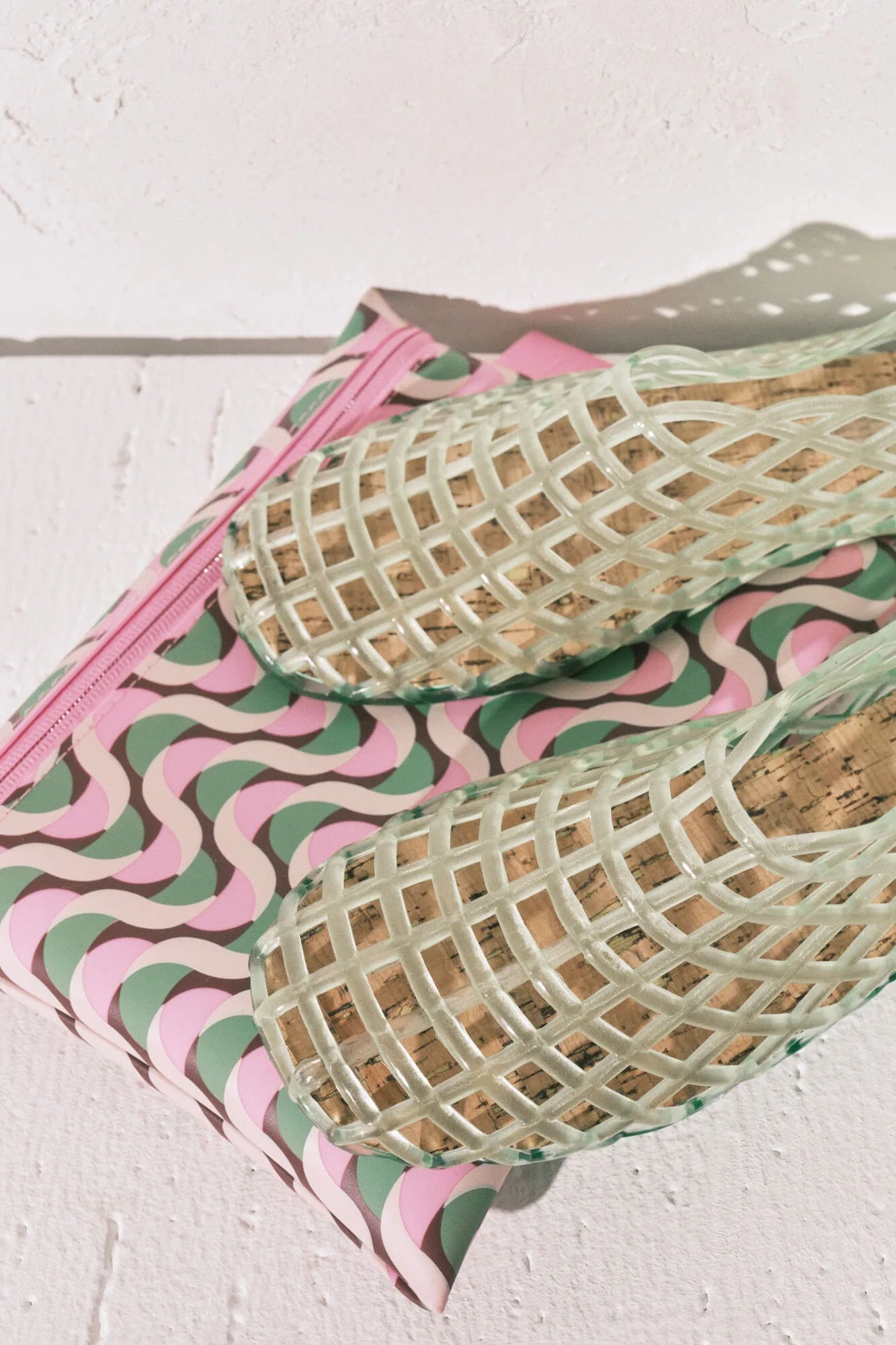 Women Secret_Green_Green Jelly Mesh Effect Sandals_5163220_26_05