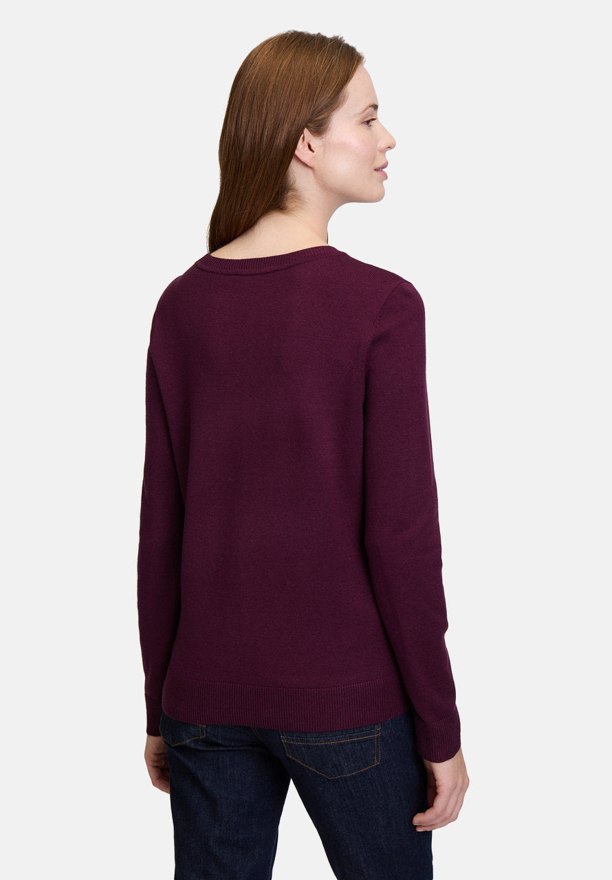 Basic Knitted Sweater with Round Neckline_5178-2907_4685_03