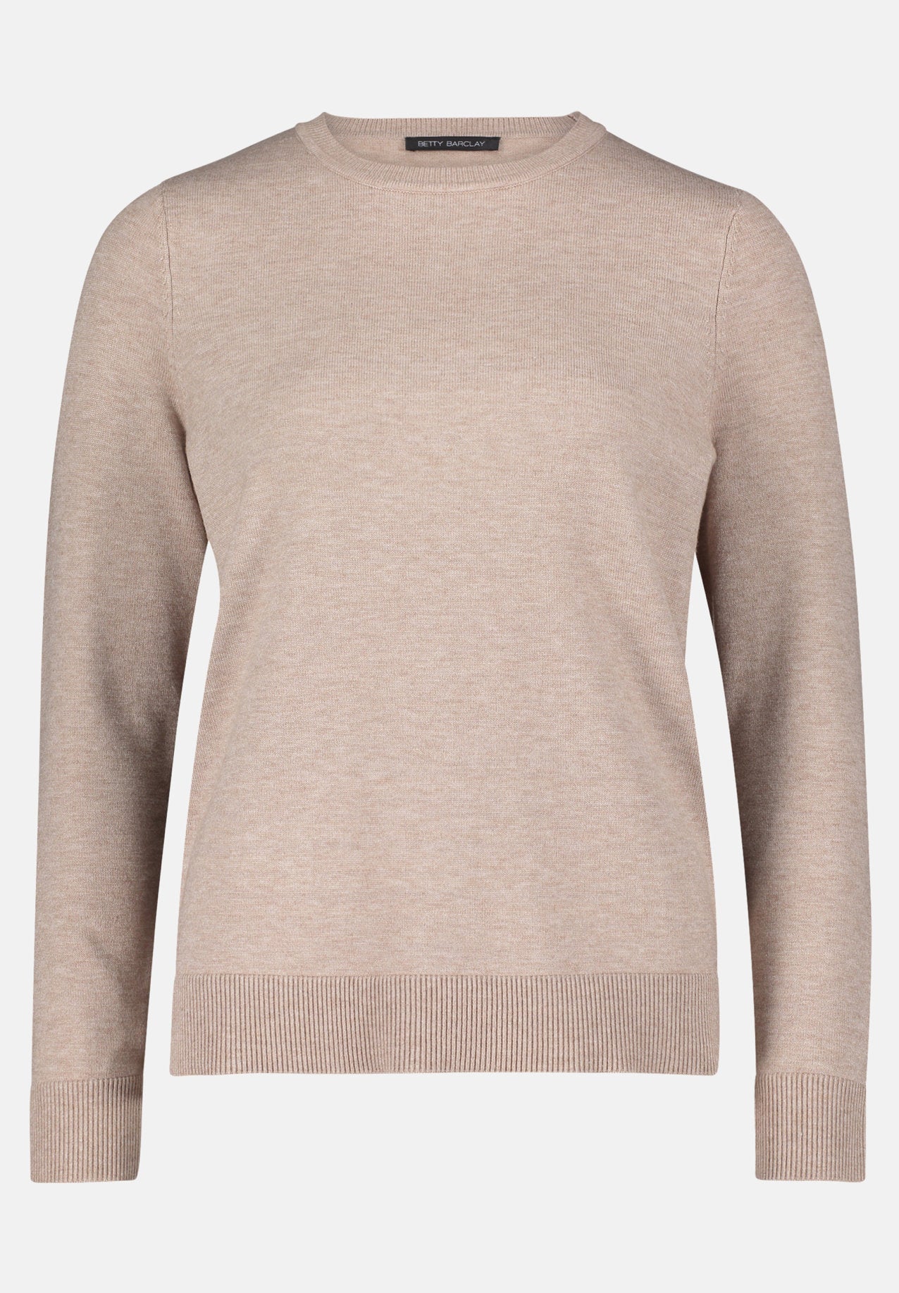 Basic Knitted Sweater with Round Neckline_5178-2907_7718_04