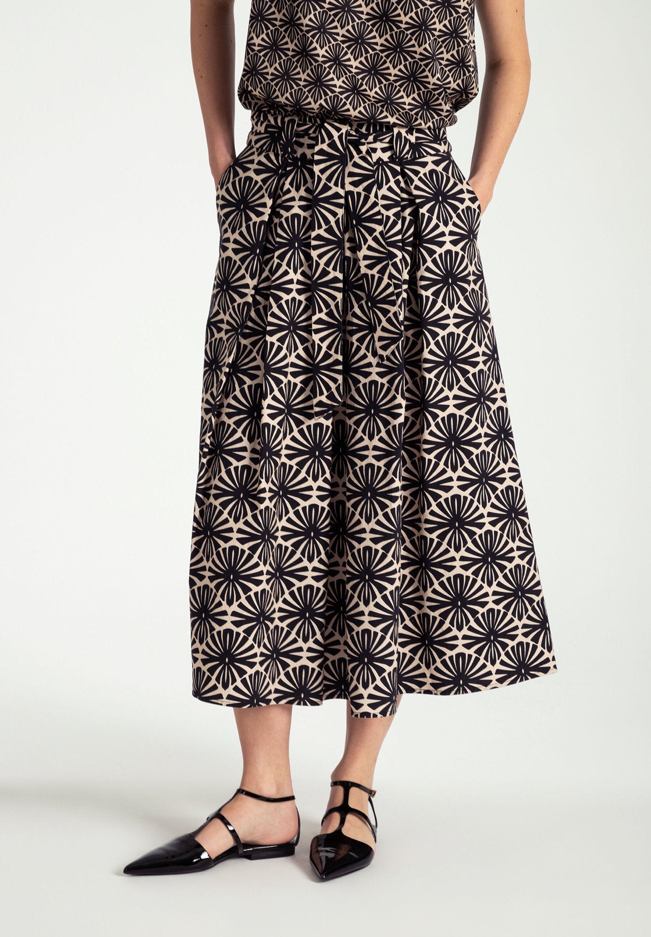 More &amp;  More_Graphic Print Wide Cotton Skirt_51825554_2790_02