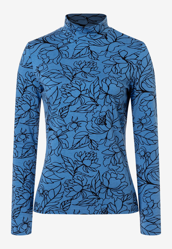 More &amp; More_Flowerlines Print_Turtleneck Shirt Flower Print_51910503_2334_01