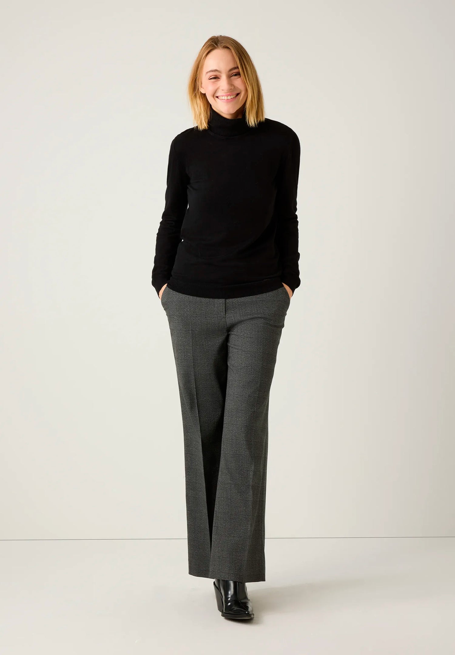 More &amp; More_Black_Roll-Neck Sweater, Fine Knit_51931537_0790_02