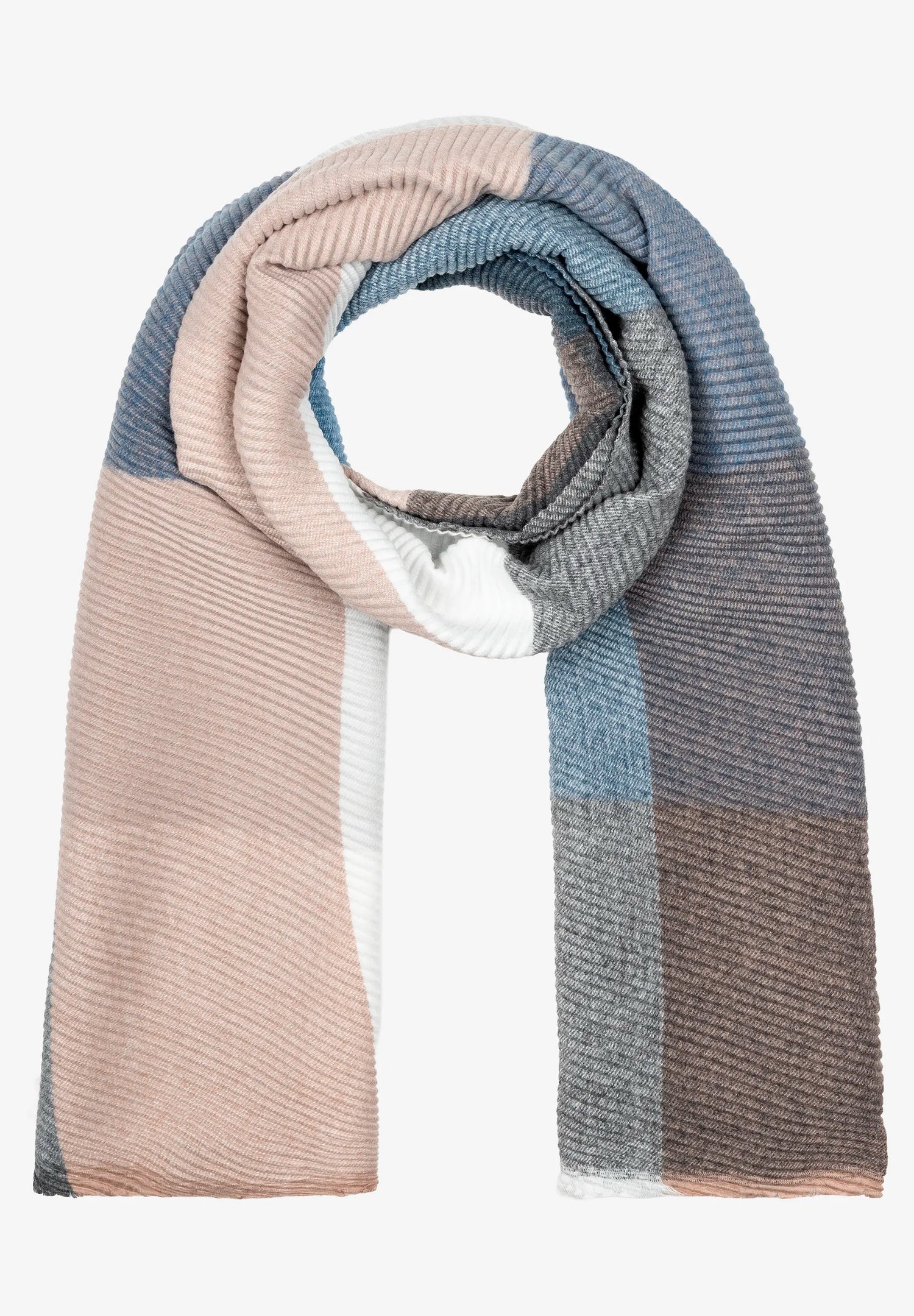 More &amp; More_Check Scarf_Checkered Pleated Scarf_51939443_4244_02