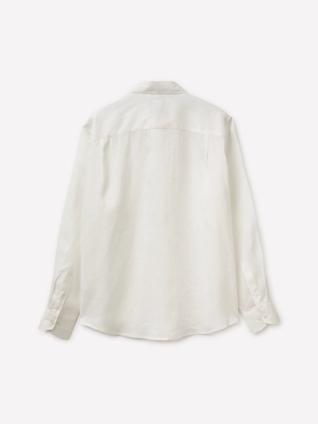 Sisley Creamy white Men Pure Linen Shirt SKU: 51G1SQ05I_074 Image 02