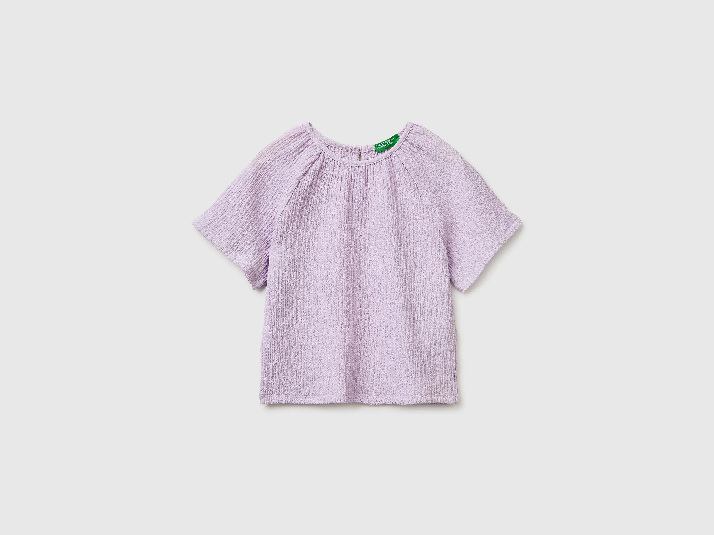 Benetton Pink Girls Textured Blouse SKU: 51PTCQ04R_3G1 Image 01