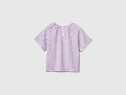 Benetton Pink Girls Textured Blouse SKU: 51PTCQ04R_3G1 Image 02