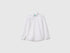 Benetton White Boys 100% Cotton Striped Shirt SKU: 51UACQ056_101 Image 01
