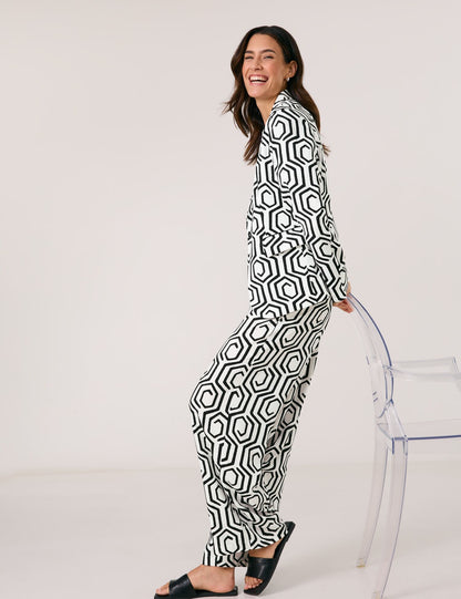Gerry Weber_Patterned Slip-On Trousers_520048-31430_9069_08