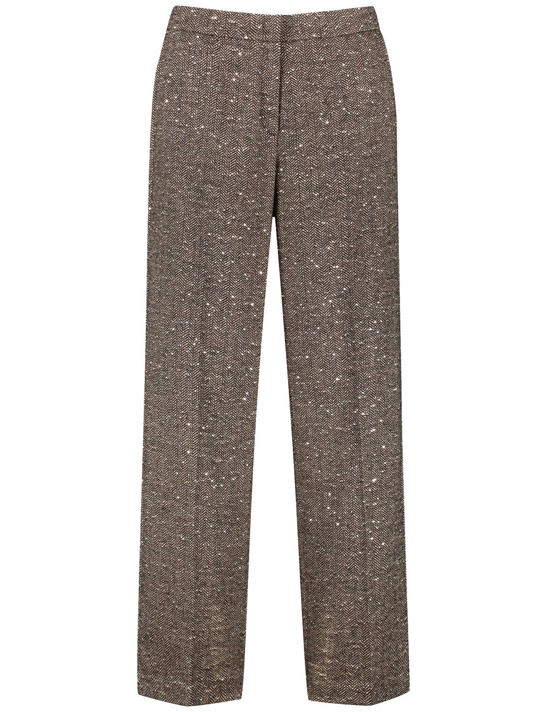 Wide Trousers with A Herringbone Pattern and Sequins Carlotta_520522-21161_7451_02