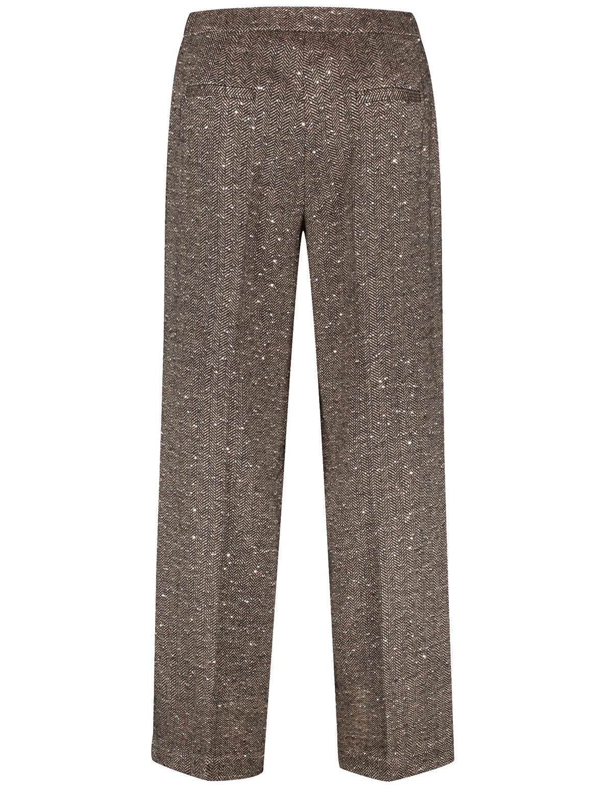 Wide Trousers with A Herringbone Pattern and Sequins Carlotta_520522-21161_7451_03