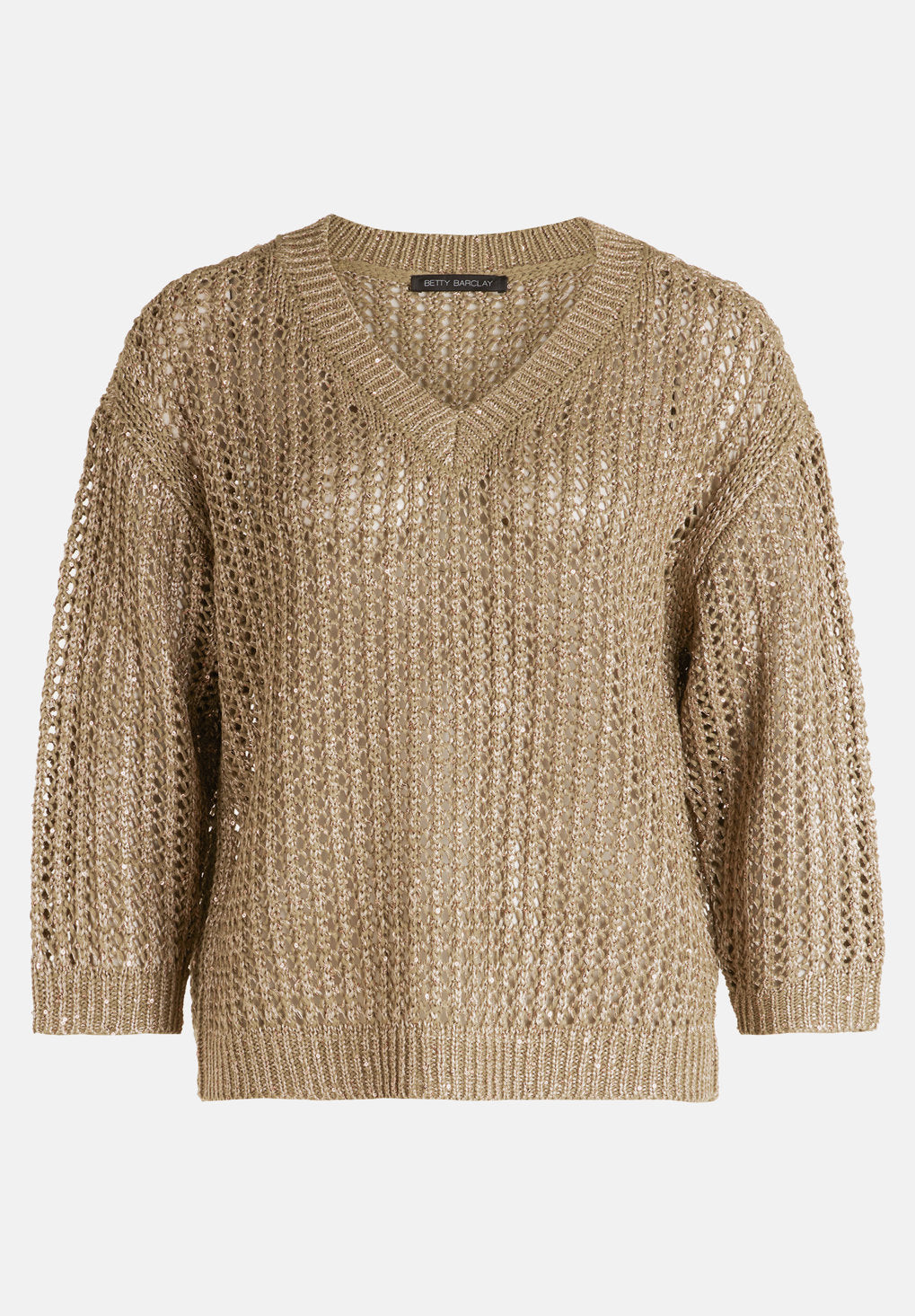 Betty Barclay_Eyelet Knit Sweater with Sequins_5236-1128_7366_04
