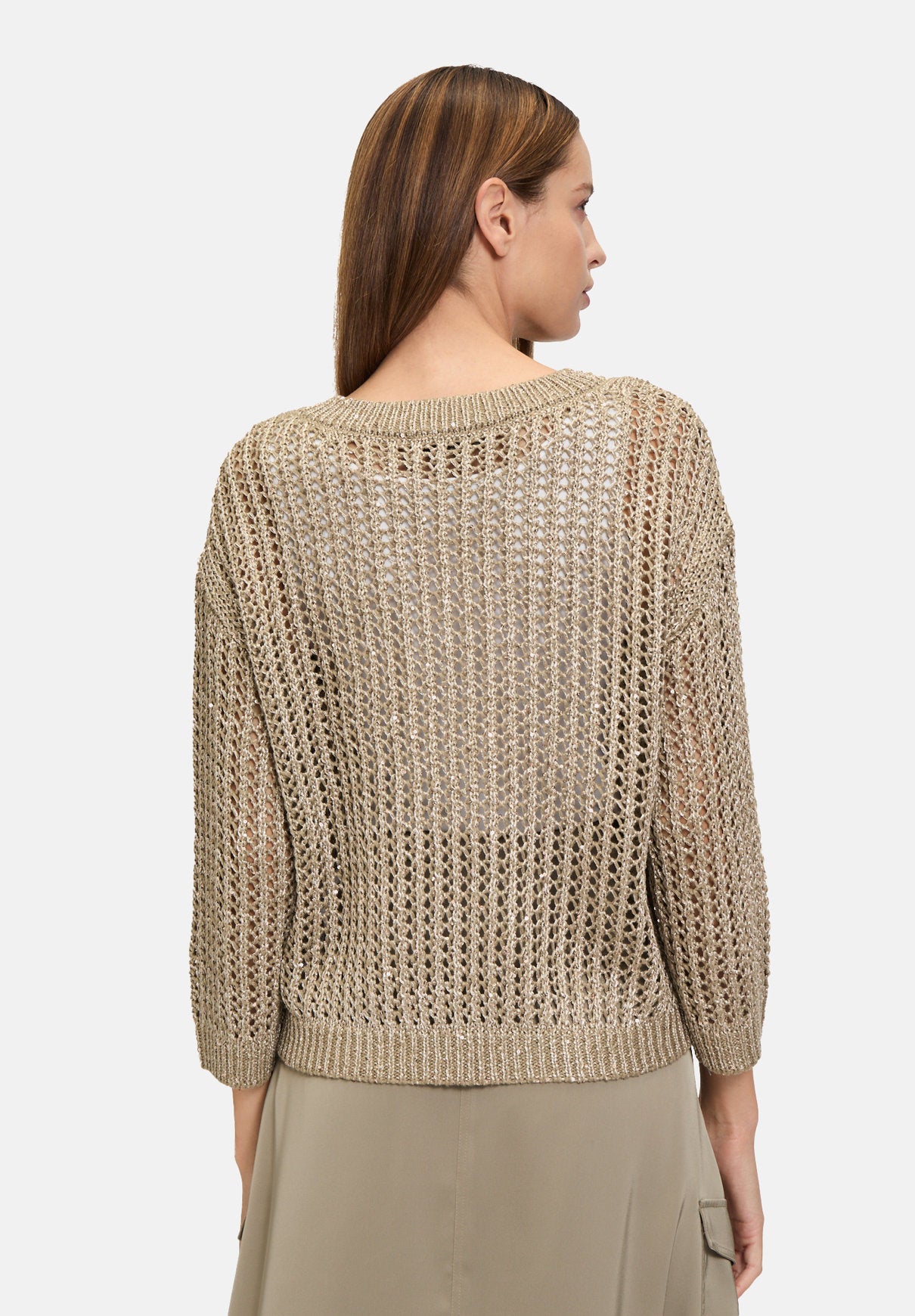 Betty Barclay_Eyelet Knit Sweater with Sequins_5236-1128_7366_07