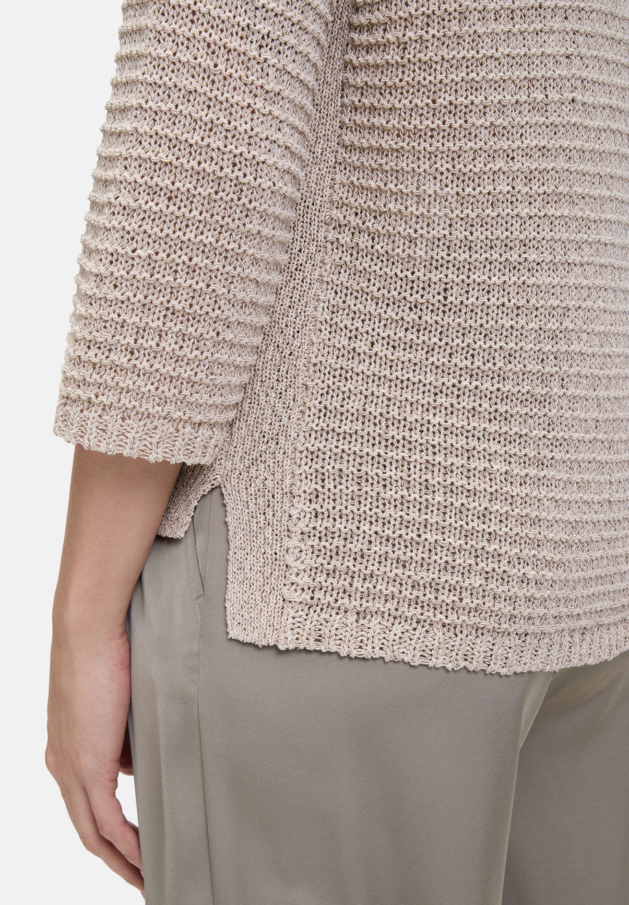 Betty Barclay_Chunky Knit Sweater with 3/4 Sleeves_5237-1147_1098_07