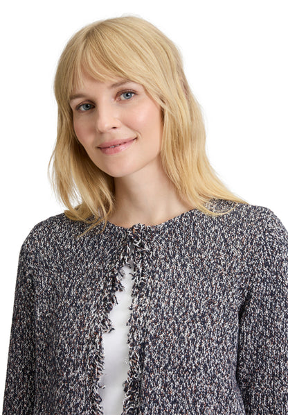 Betty Barclay_Dark Blue/Brown_Knitted Jacket Short 1/1 Sleeve_5273-1432_8876_04