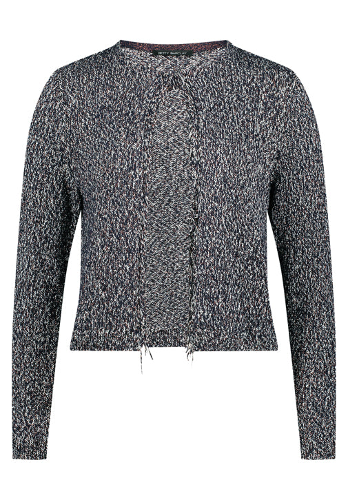 Betty Barclay_Dark Blue/Brown_Knitted Jacket Short 1/1 Sleeve_5273-1432_8876_06