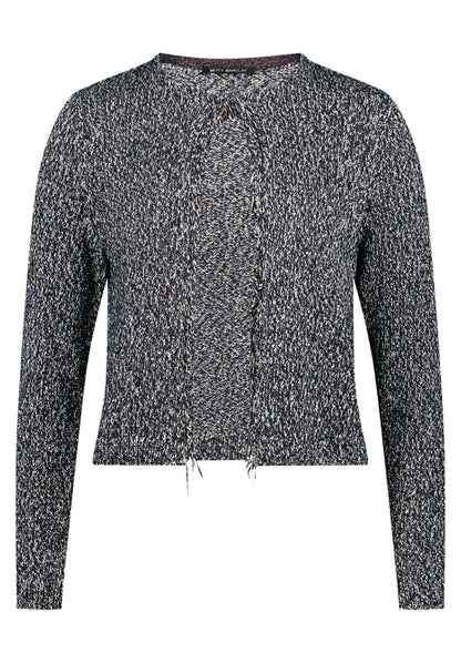 Betty Barclay_Dark Blue/Brown_Knitted Jacket Short 1/1 Sleeve_5273-1432_8876_06
