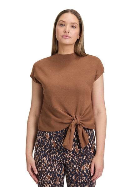 Betty Barclay_Classic Nougat_Knitted Pullover Short Without Sleeve_5274-1433_7050_01