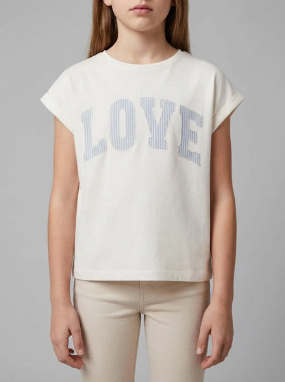 Springfield White Girls Love Short Sleeve T-Shirt SKU: 5283085_96 Image 00