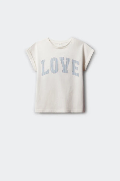 Springfield White Girls Love Short Sleeve T-Shirt SKU: 5283085_96 Image 01