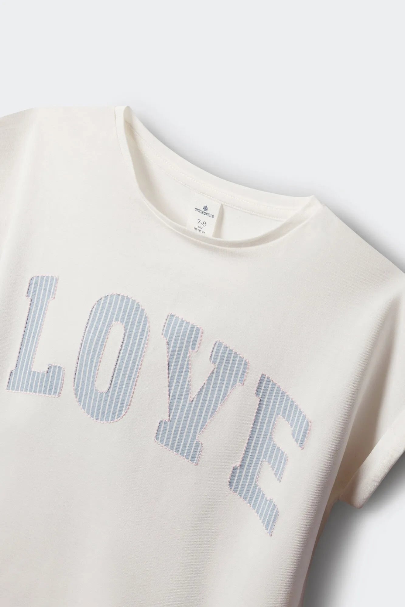 Springfield White Girls Love Short Sleeve T-Shirt SKU: 5283085_96 Image 03