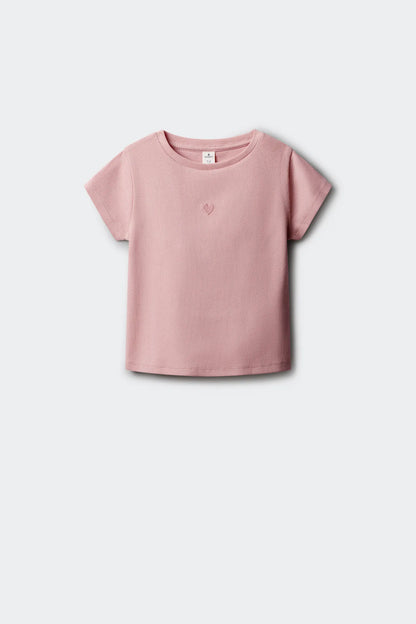 Springfield Pink Girls Ribbed Short Sleeve T-Shirt SKU: 5283086_71 Image 08
