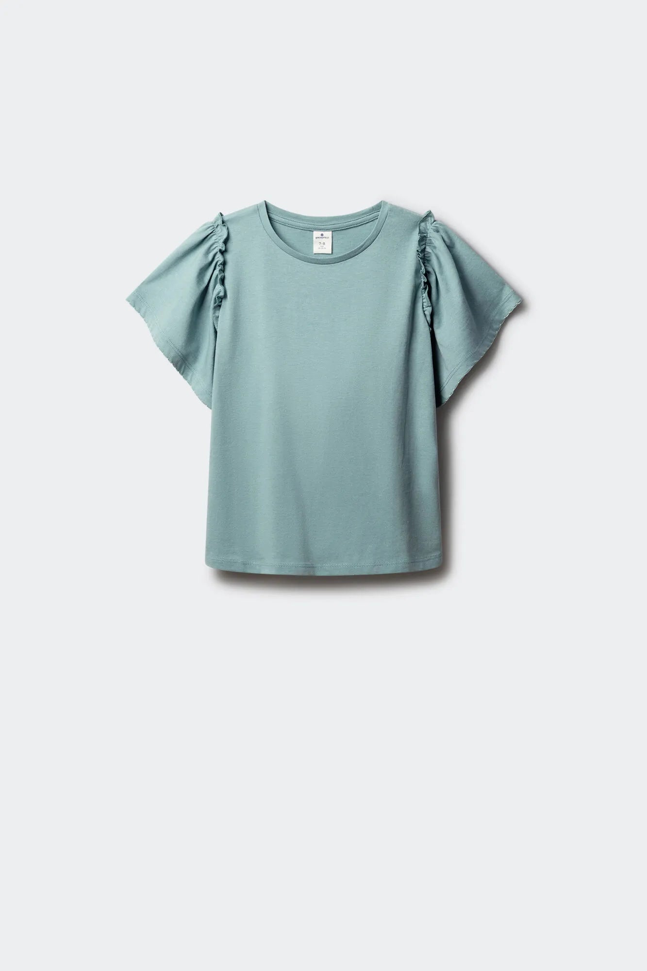 Springfield Green Girls Ruffled Short Sleeve T-Shirt SKU: 5283089_29 Image 01