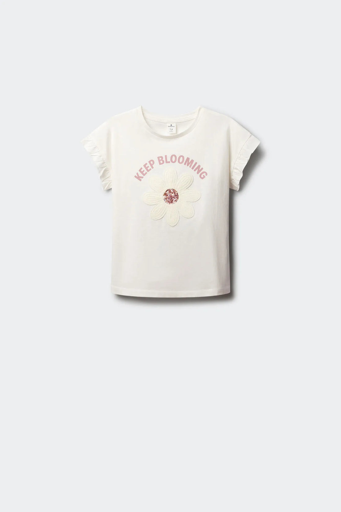 Springfield White Girls Blooming Short Sleeve T-Shirt SKU: 5283090_96 Image 01