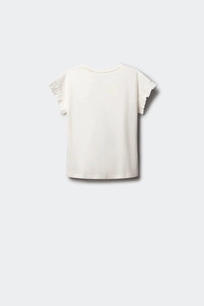 Springfield White Girls Blooming Short Sleeve T-Shirt SKU: 5283090_96 Image 02