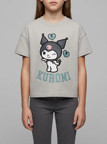 Springfield Gray Girls "Kuromi" T-Shirt SKU: 5283093_44 Image 00