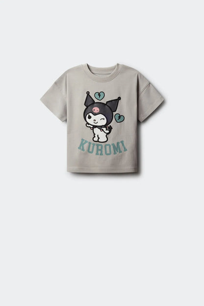 Springfield Gray Girls "Kuromi" T-Shirt SKU: 5283093_44 Image 02