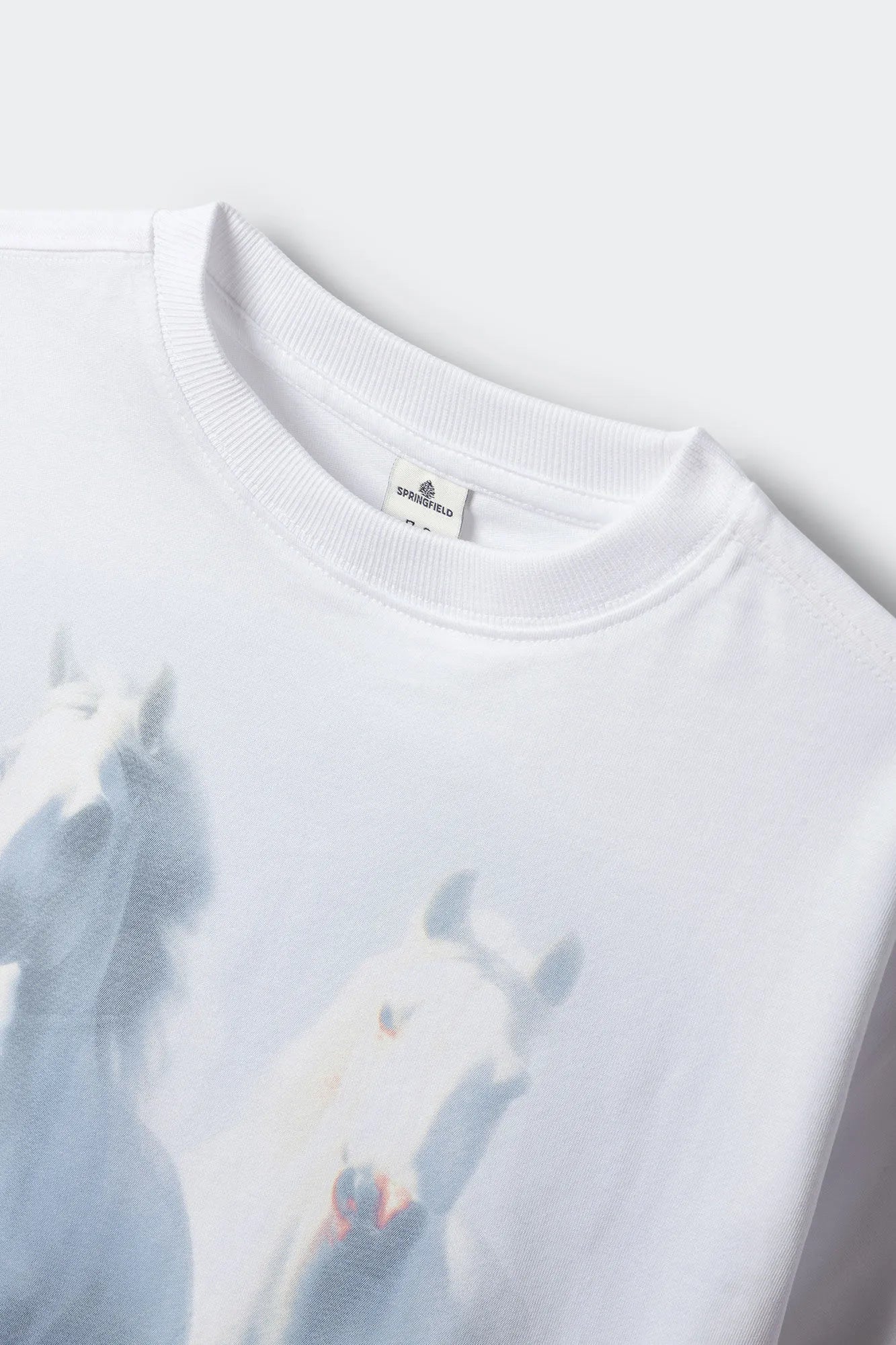 Springfield White Girls Short Sleeve Horse T-Shirt SKU: 5283097_99 Image 04