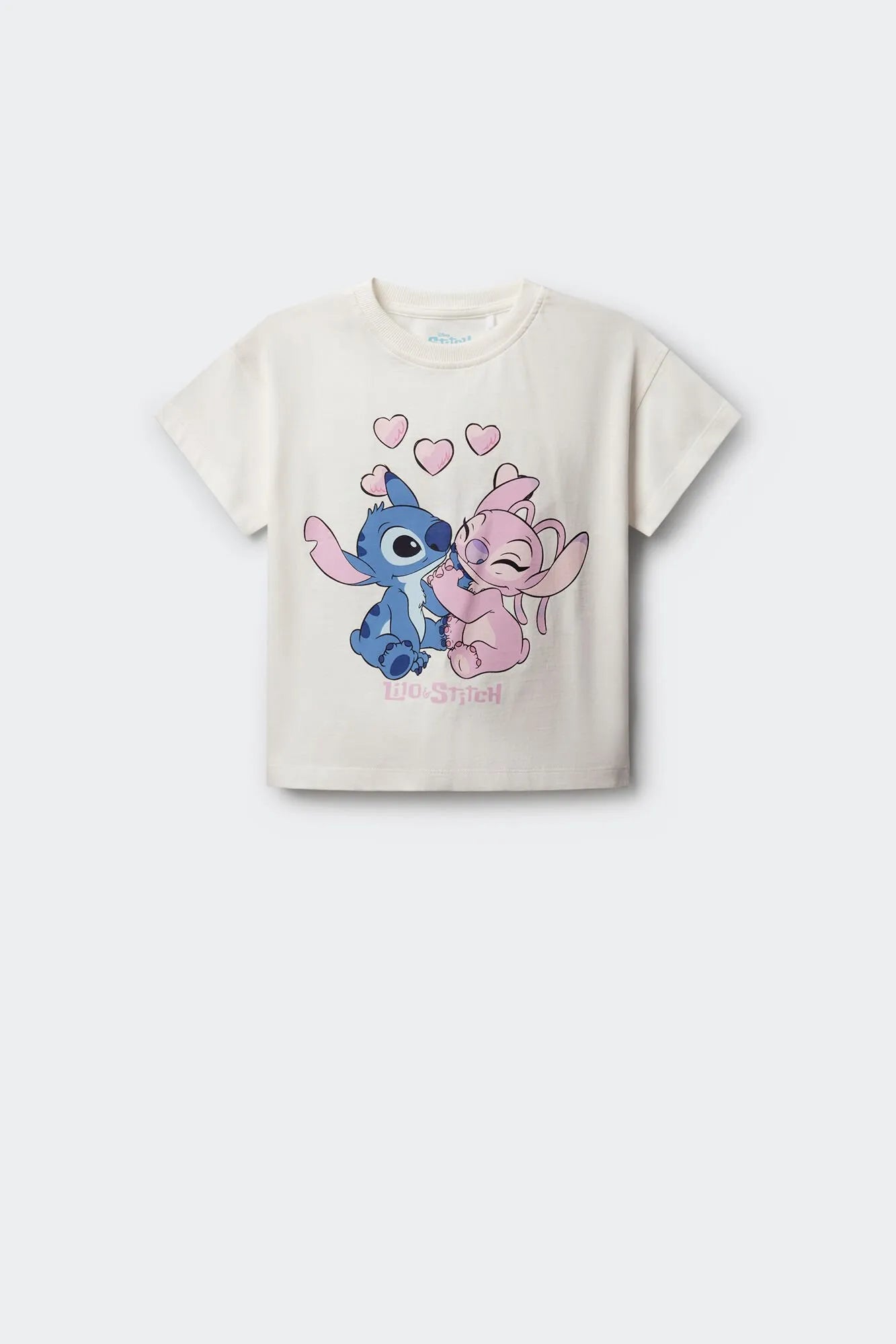 Springfield White Girls Short Sleeve Lilo &amp; Stich T-Shirt SKU: 5283099_96 Image 01