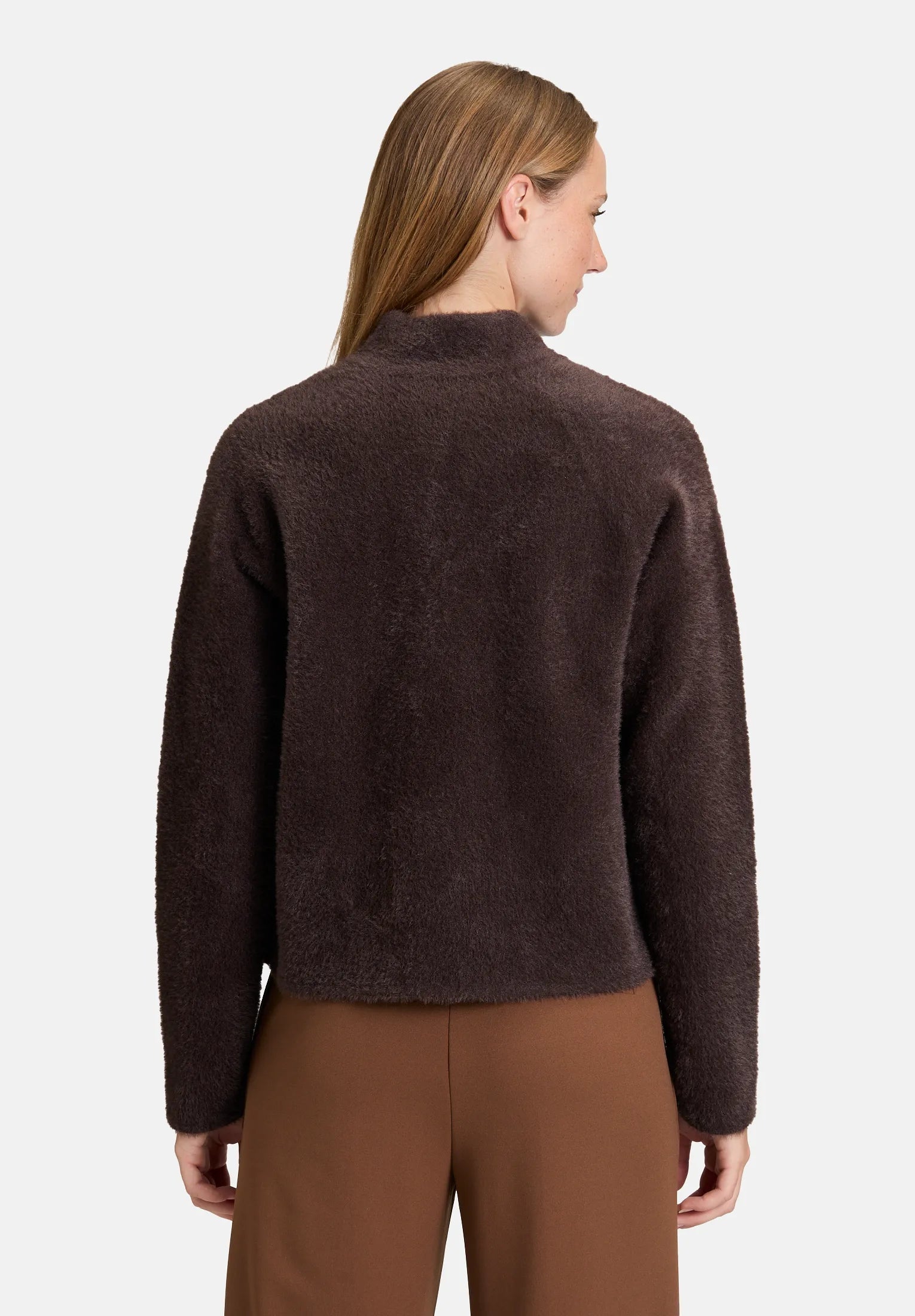 Betty Barclay_Light Maroon_Knitted Cardigan with Zip_5292-1532_7410_04