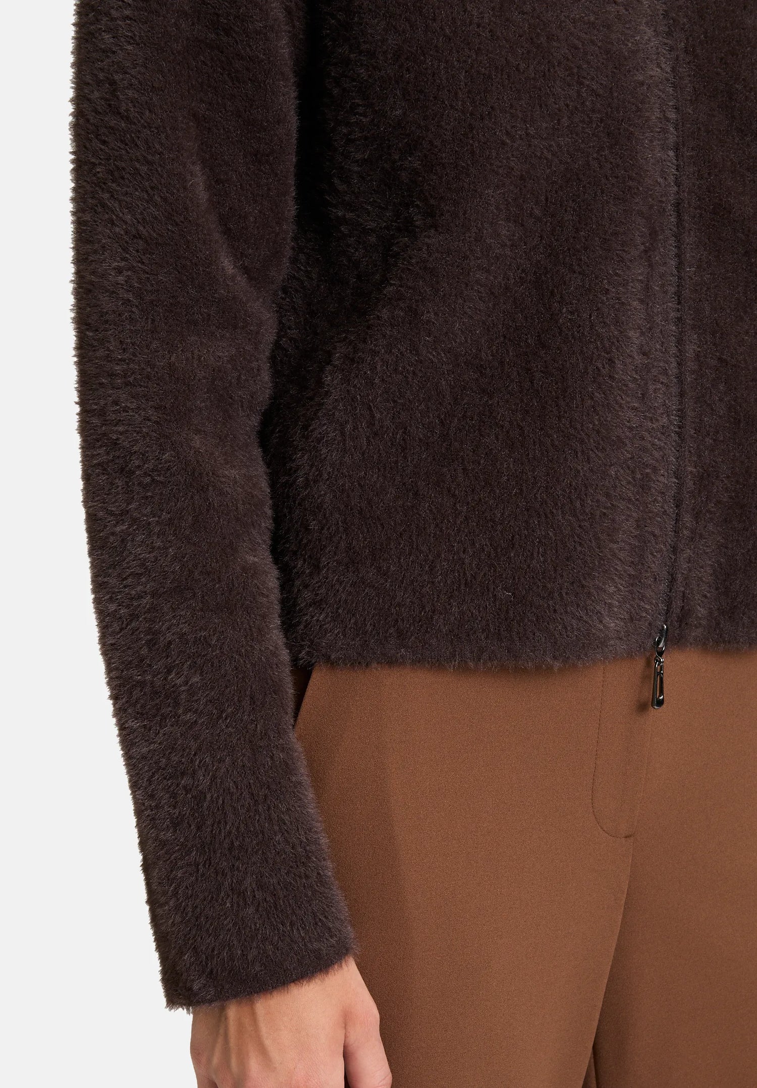 Betty Barclay_Light Maroon_Knitted Cardigan with Zip_5292-1532_7410_08