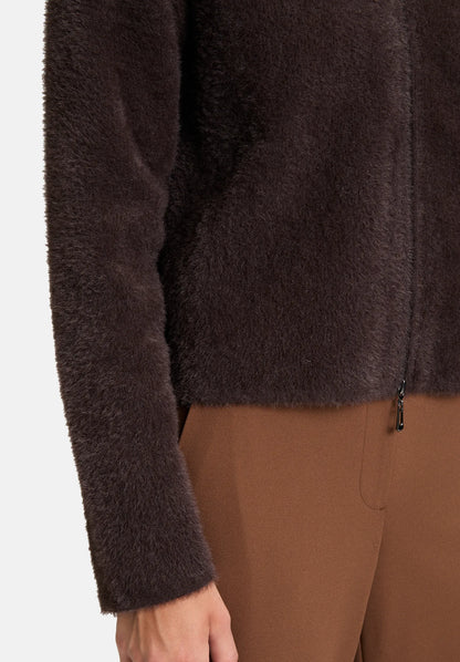 Betty Barclay_Light Maroon_Knitted Cardigan with Zip_5292-1532_7410_08