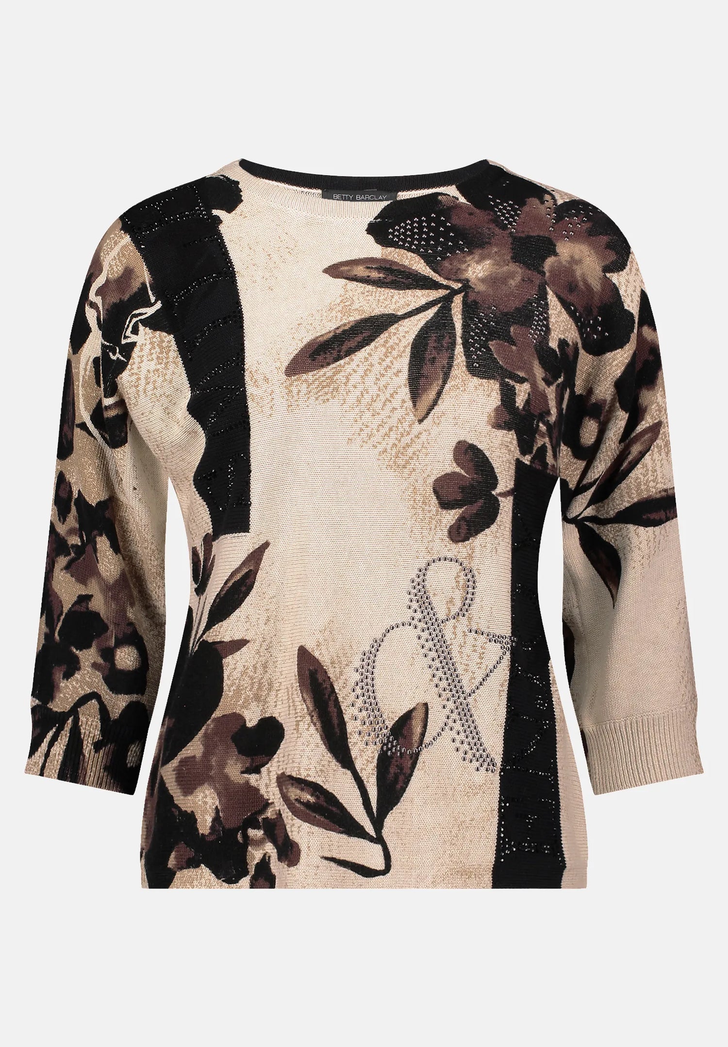 Betty Barclay_Beige/Brown_Batwing-Sleeve Knitted Sweater_5296-1559_7875_04