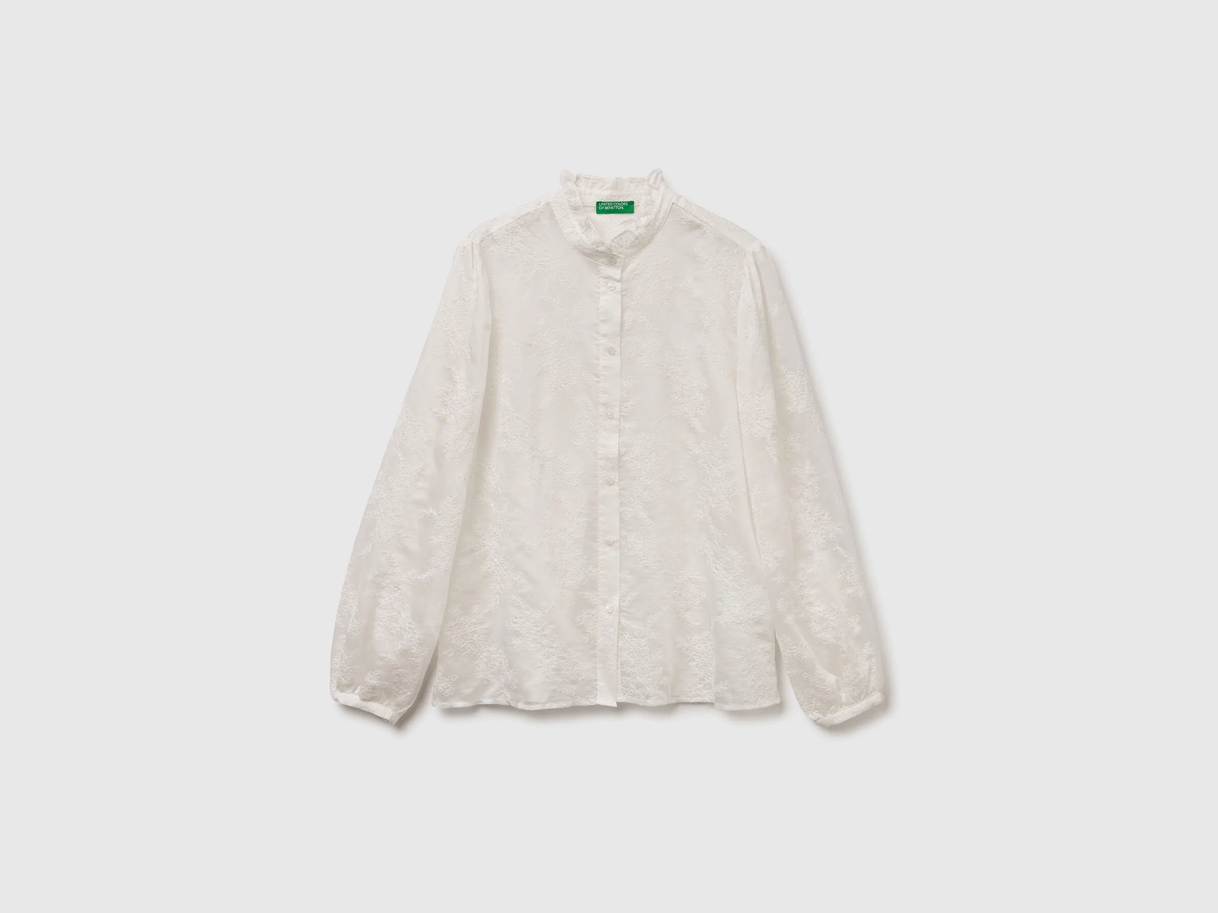 Benetton_Creamy White_Embroidered Blouse with Ruffled Collar_52WNDQ0CQ_901_05